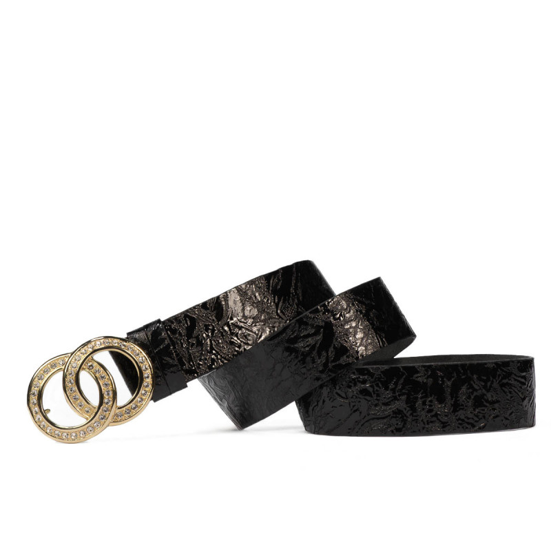 Women belt 09ld patent black