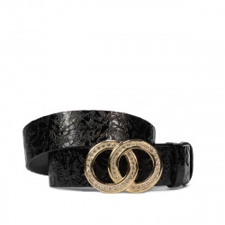 Women belt 09ld patent black