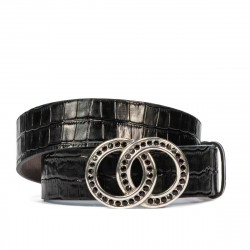 Women belt 10ld croco black