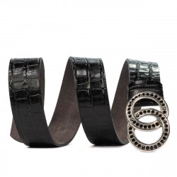 Women belt 10ld croco black
