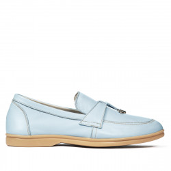 Women loafers, moccasins 6054 bleu