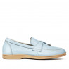 Women loafers, moccasins 6054 bleu