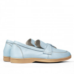 Women loafers, moccasins 6054 bleu