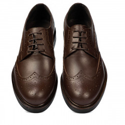 Men stylish, elegant shoes 939 brown 01