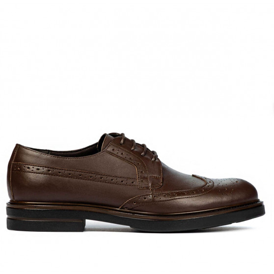 Men stylish, elegant shoes 939 brown 01
