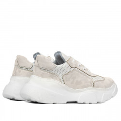 Women sport shoes 6053 beige camuflaj combined