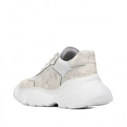 Women sport shoes 6053 beige camuflaj combined