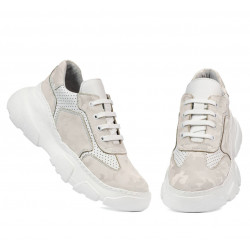 Women sport shoes 6053 beige camuflaj combined