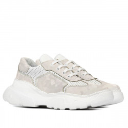Women sport shoes 6053 beige camuflaj combined