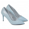 Women stylish, elegant shoes 1293 patent bleu