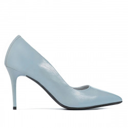 Women stylish, elegant shoes 1293 patent bleu