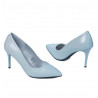 Women stylish, elegant shoes 1293 patent bleu