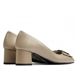 Women stylish, elegant shoes 1274 cappuccino