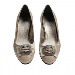 Women stylish, elegant shoes 1274 cappuccino