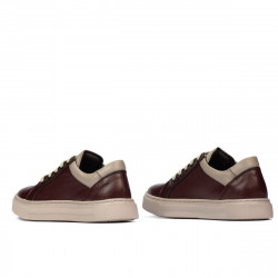 Teenagers stylish, elegant shoes 383 bordo combined