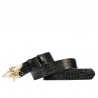 Women belt 01ld croco patent antracit