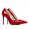 Women stylish, elegant shoes 1289 patent red