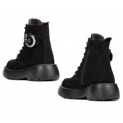 Women boots 3372 black velour
