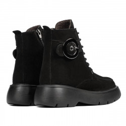 Women boots 3372 black velour