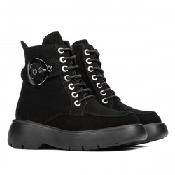 Women boots 3372 black velour