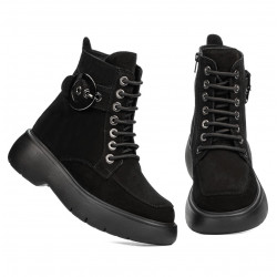 Women boots 3372 black velour