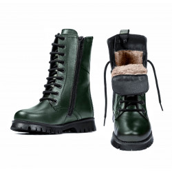 Children boots 3027 green pearl