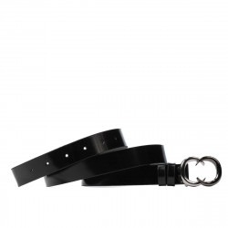 Women belt 37m patent black