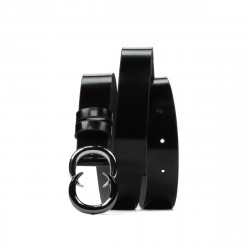 Women belt 37m patent black