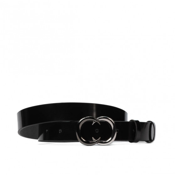 Women belt 37m patent black