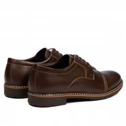 Men stylish, elegant, casual shoes 756-1 brown 01