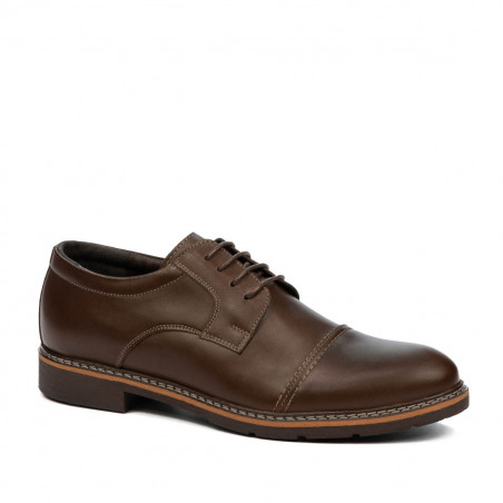 Men stylish, elegant, casual shoes 756-1 brown 01