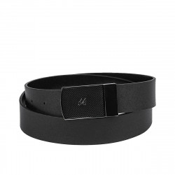 Men belt 62b bicolored black+black mat