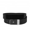 Men belt 62b bicolored black+black mat