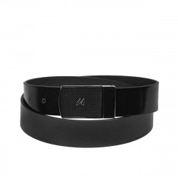 Men belt 62b bicolored black+black mat