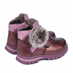 Small children boots 104c bordo pearl combined