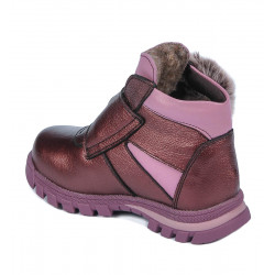 Small children boots 104c bordo pearl combined