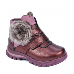 Small children boots 104c bordo pearl combined
