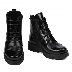Children boots 3029 patent black combined