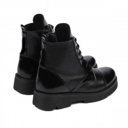 Children boots 3029 patent black combined
