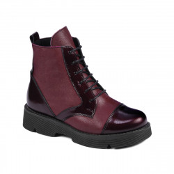 Children boots 3029 patent bordo combined
