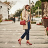 Women stylish, elegant shoes 1278 red lifestyle