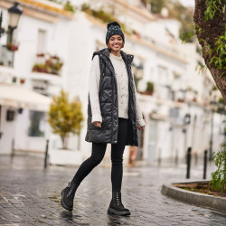 Women boots 3372 black velour lifestyle