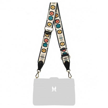 Curea de umar (chinga) 101g multicolor+black