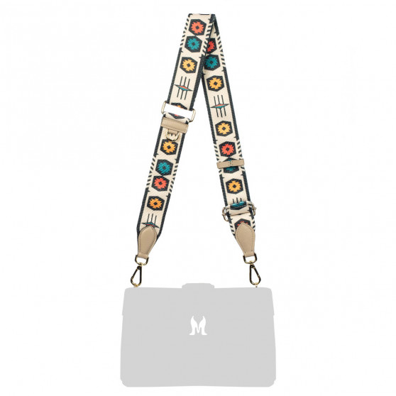 Curea de umar (chinga) 101g multicolor+beige