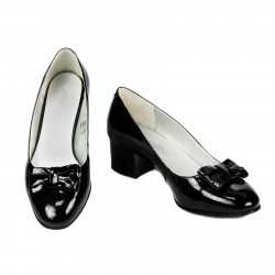 Women stylish, elegant shoes 1270 patent black
