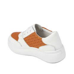 Women sport shoes 6059 white+orange