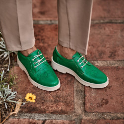 Women casual shoes 6051 green lifestyle