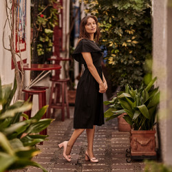 Women stylish, elegant shoes 1291 patent pink lifestyle