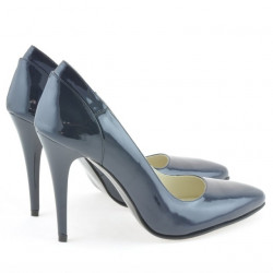 Women stylish, elegant shoes 1230 patent indigo