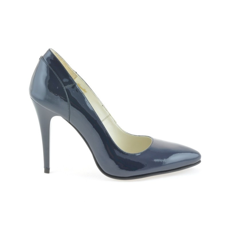 Women stylish, elegant shoes 1230 patent indigo